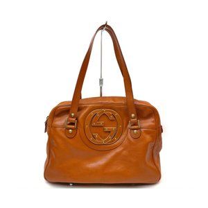 Gucci Shoulder Bag Light Brown Leather